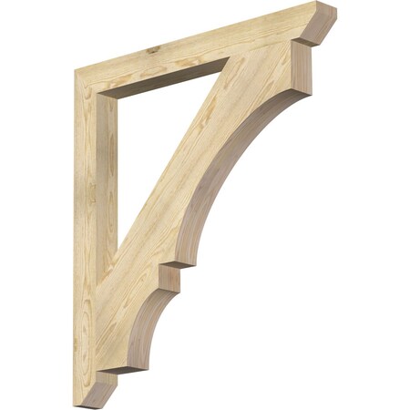 Ekena Millwork Balboa Slat Rough Sawn Bracket, Douglas Fir, 4"W x 40"D x 44"H BKT04X40X44BOA06RDF